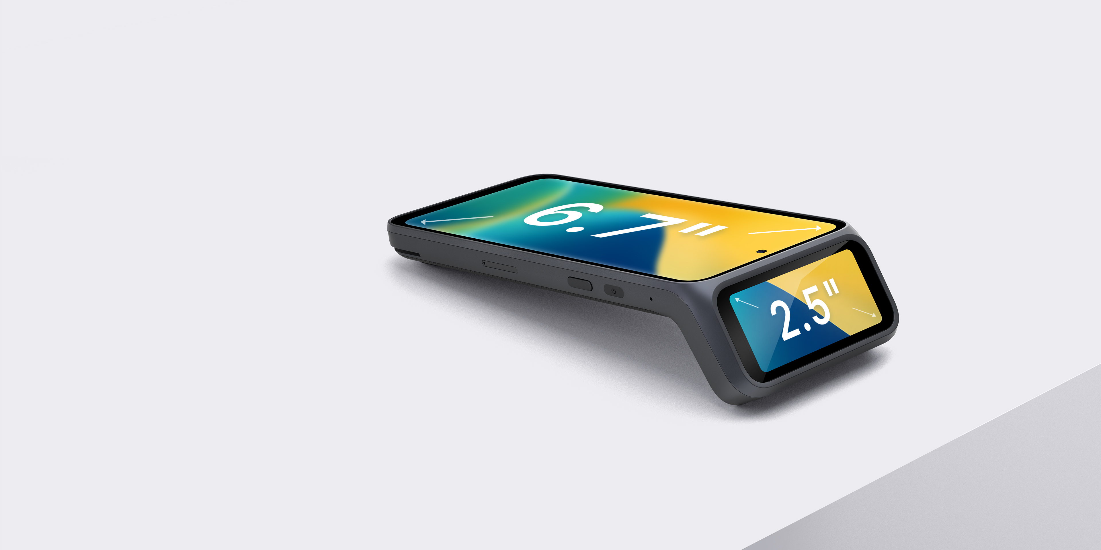 Dual Displays. Clear on Both Sides.